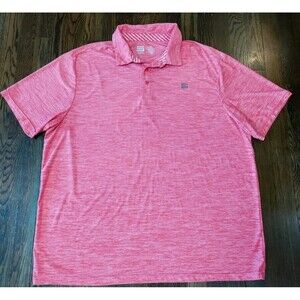 Three Sixty Six Polo Shirt Men's 3XL Coral Performance Golf Outdoor Short Sleeve